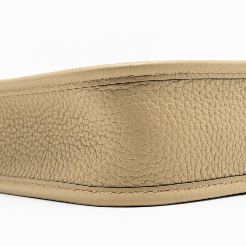 Hermes mini evelyn clemence beige Marfa with multicolour strap SHW stamp b