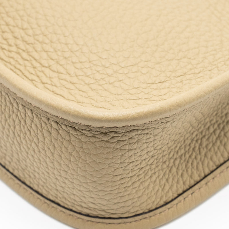 Hermes mini evelyn clemence beige Marfa with multicolour strap SHW stamp b