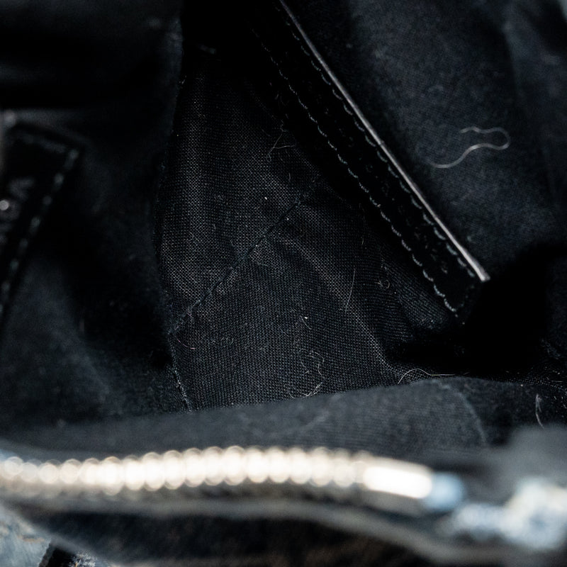 Balenciaga Le Cagole XS Shoulder Bag BB Monogram Denim Light Blue SHW