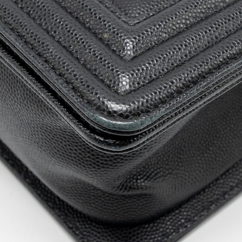 Chanel Medium Boy Bag Caviar Black SHW
