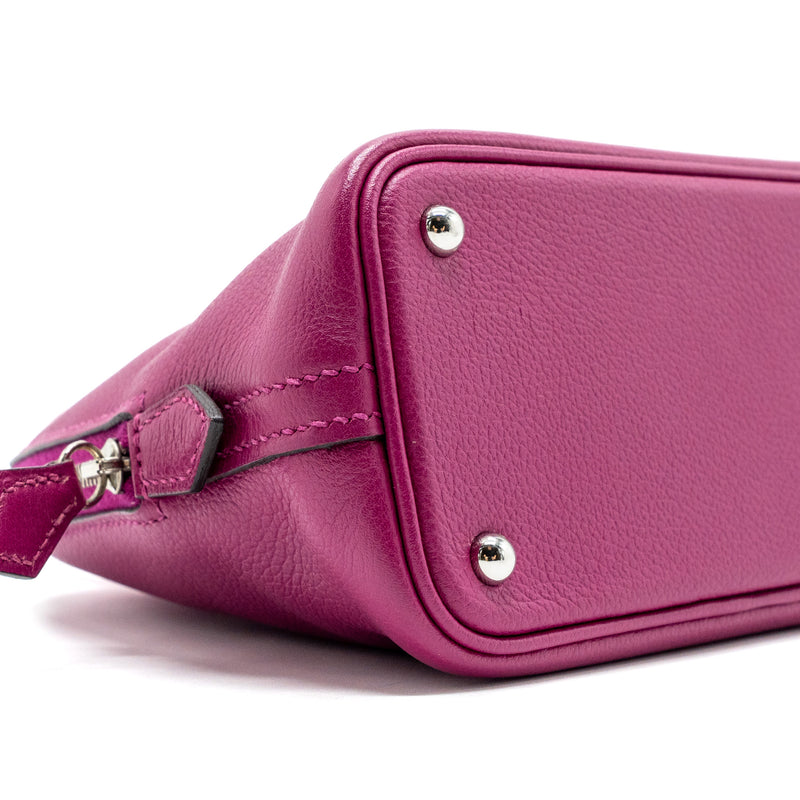 Hermes Mini Bolide Evercolor Rose Purple SHW Stamp C