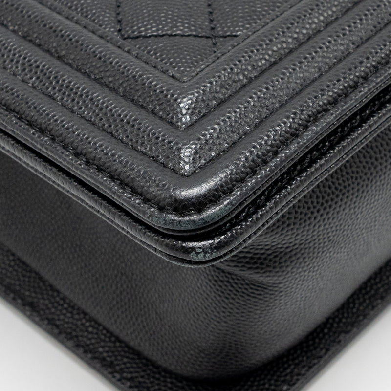 Chanel Medium Boy Bag Caviar Black SHW