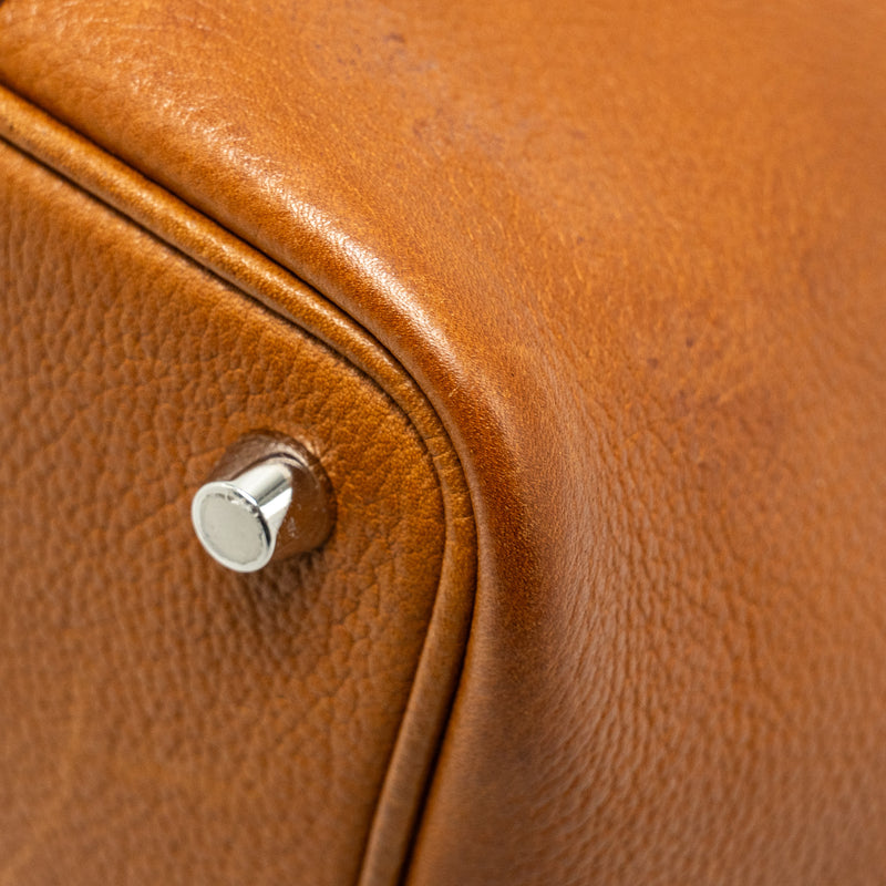 HERMES Picotin 18 Lock Bag Barenia Faubourg Fauve SHW Stamp U