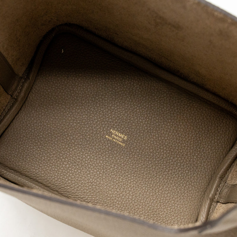 Hermes Picotin 18 Lock Bag Clemence M1 Origan GHW Stamp W
