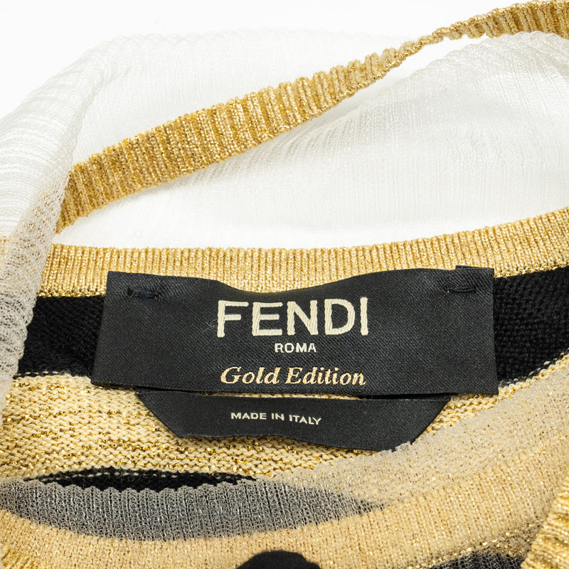 Fendi size IT38 Monster knitwear / sweater Wool black / gold