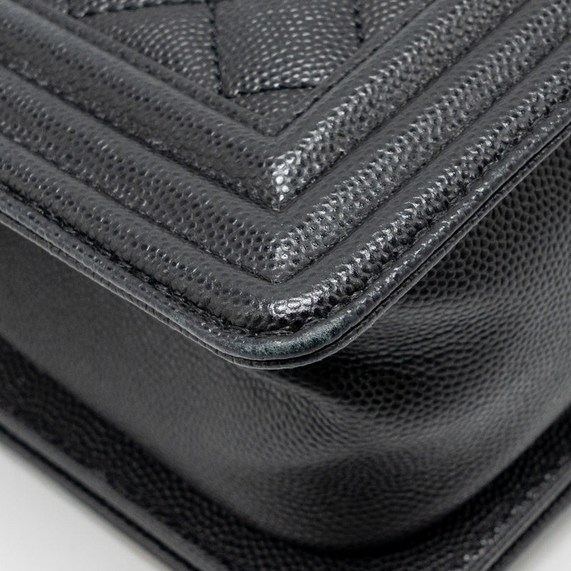 Chanel Medium Boy Bag Caviar Black SHW