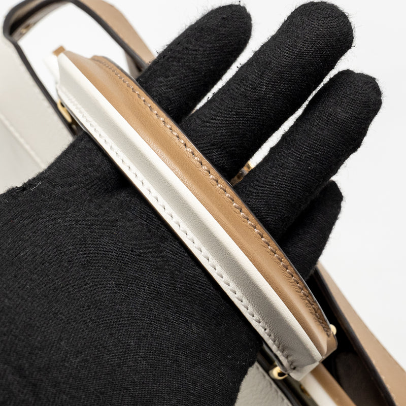 Fendi Small Peekaboo ISeeU Bag Napa Leather White/Beige GHW