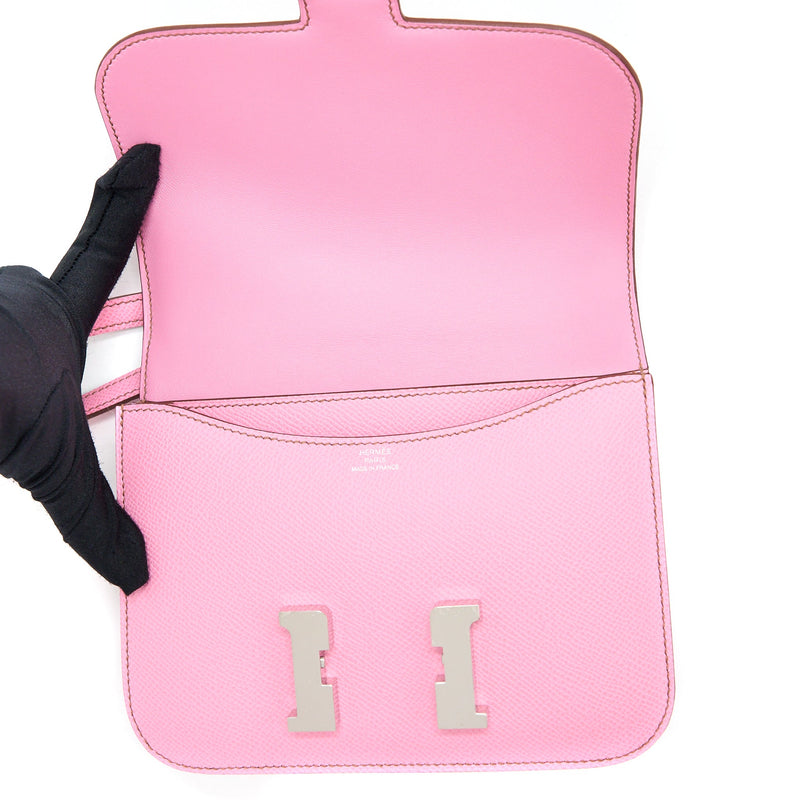 Hermes Mini Constance 5P Bubblegum Pink Epsom SHW Stamp Y