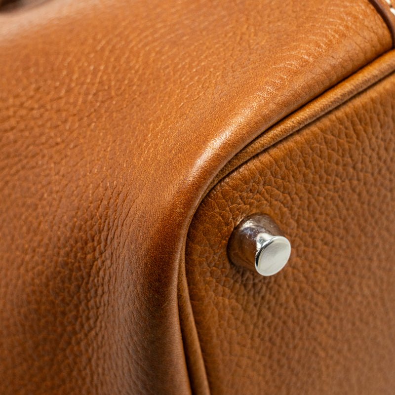 HERMES Picotin 18 Lock Bag Barenia Faubourg Fauve SHW Stamp U