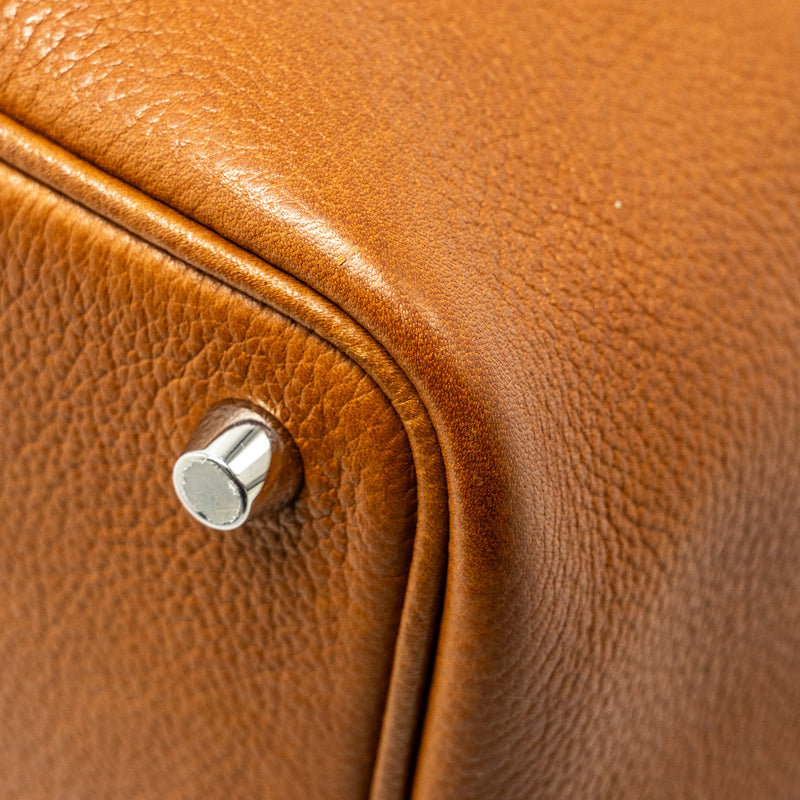 HERMES Picotin 18 Lock Bag Barenia Faubourg Fauve SHW Stamp U
