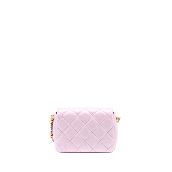 Chanel 21K My Perfect Mini Flap Bag Caviar Pink GHW (Microchip)
