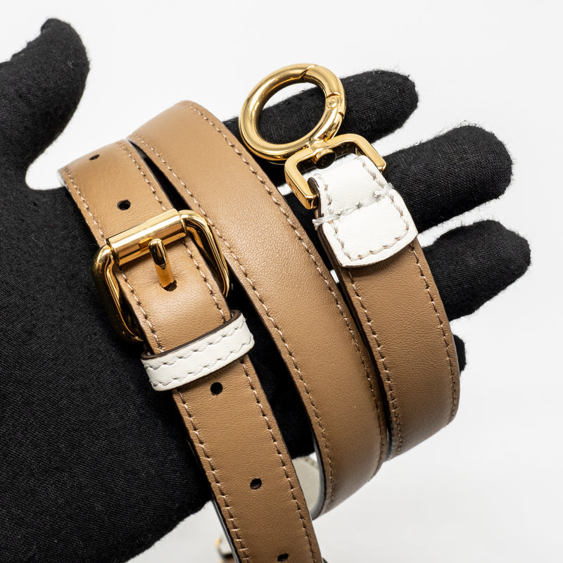 Fendi Small Peekaboo ISeeU Bag Napa Leather White/Beige GHW