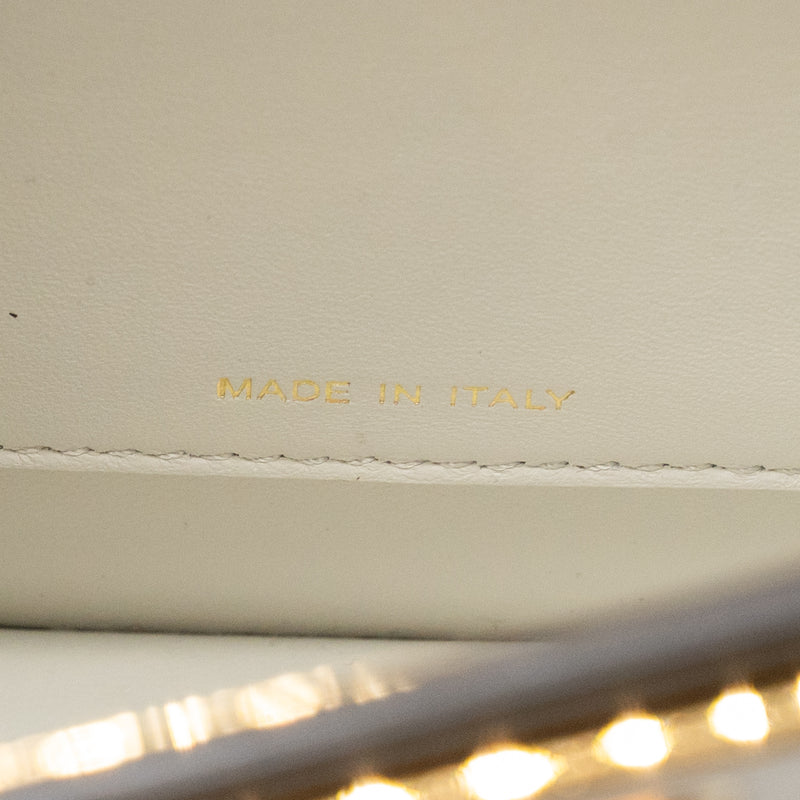 Fendi Small Peekaboo ISeeU Bag Napa Leather White/Beige GHW