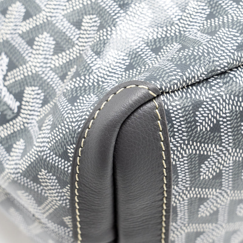 Goyard Artois Tote Bag Goyardline Canvas/Calfskin Grey SHW