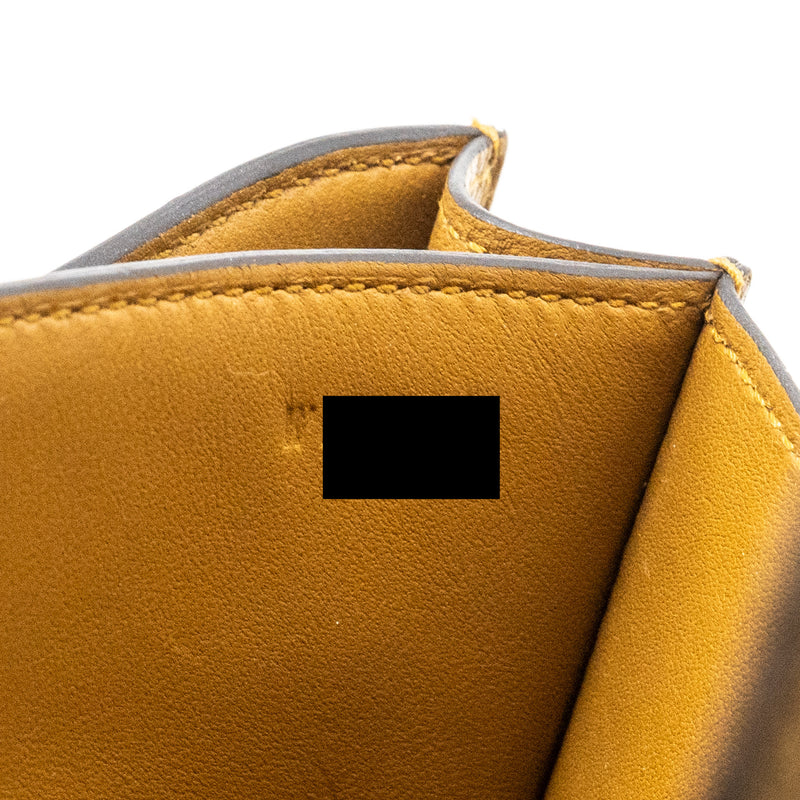 Hermes Mini Constance Chèvre Mysore Kraft GHW Stamp W