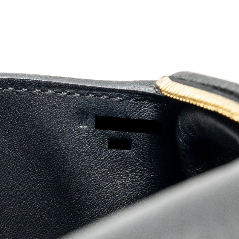Hermes MINI Lindy II Clemence Black GHW Stamp W