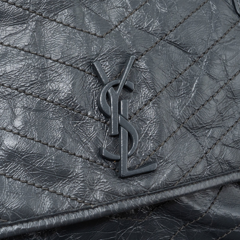 Saint laurent Medium Niki calfskin dark grey SHW