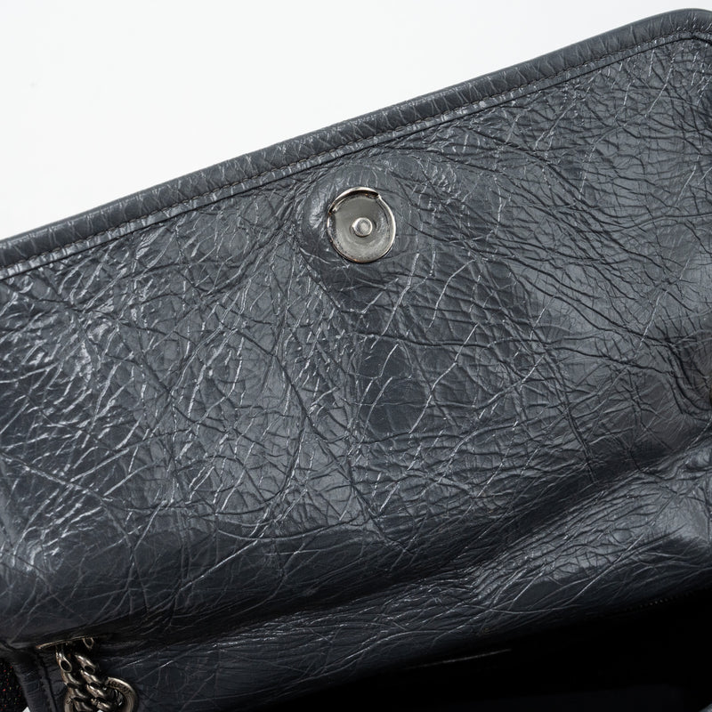 Saint laurent Medium Niki calfskin dark grey SHW