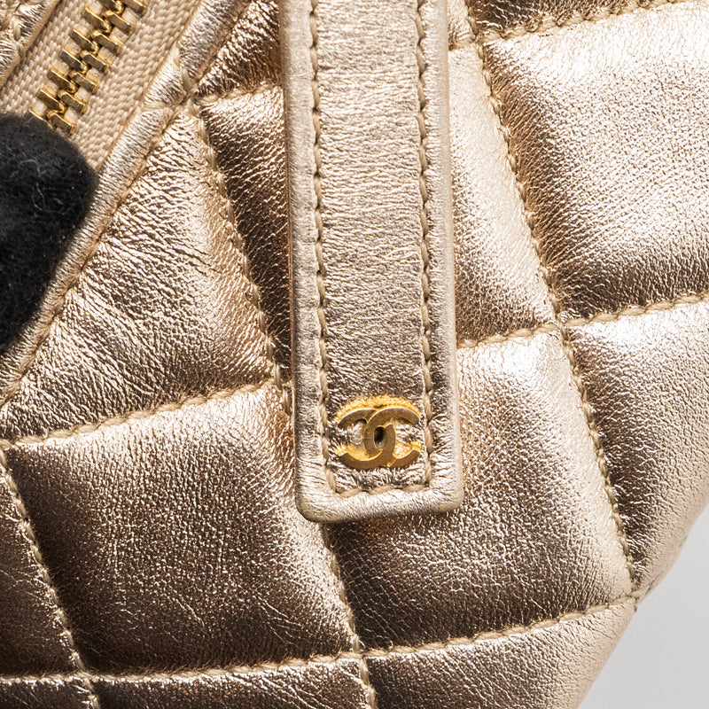 Chanel 22s Dice Purse With Chain Lambskin Gold Brushed GHW
