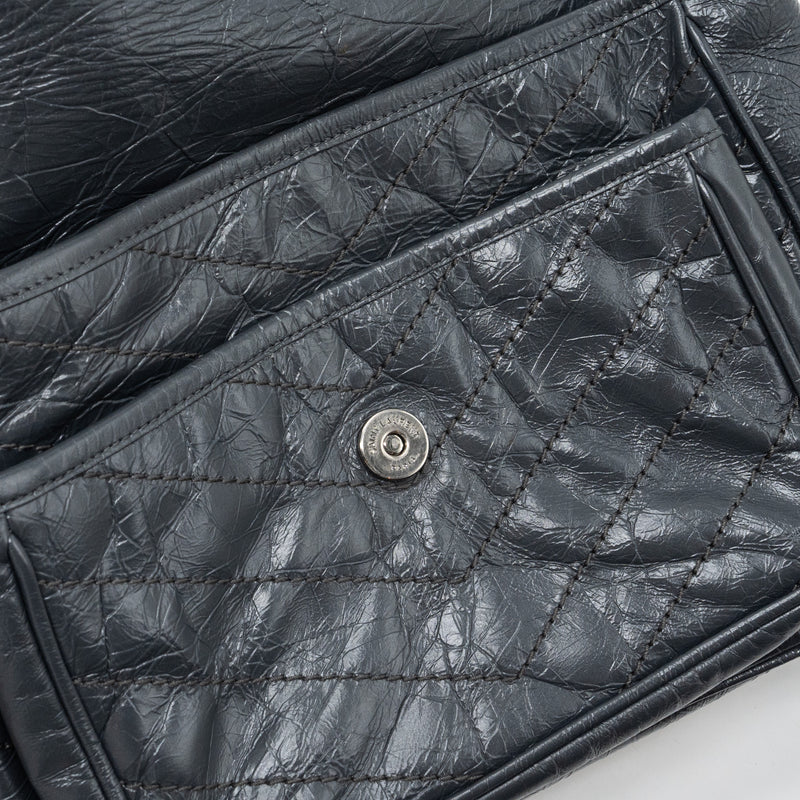Saint laurent Medium Niki calfskin dark grey SHW