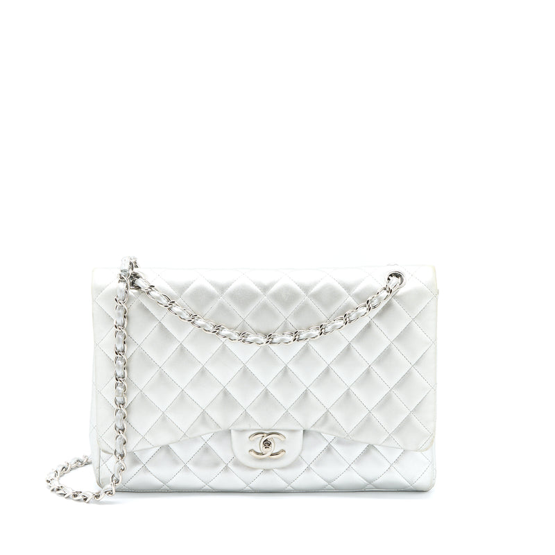 CHANEL Shearling Tweed Quilted Mini Square Flap Bag Black White 896618