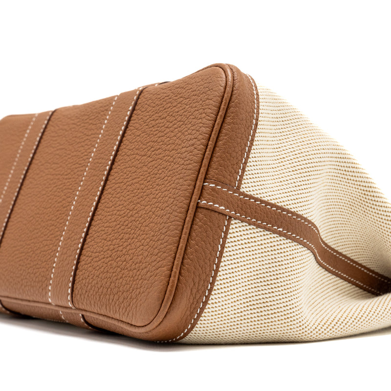 Hermes garden party 30 canvas/negonda ecru/desert/gold SHW Stamp Z