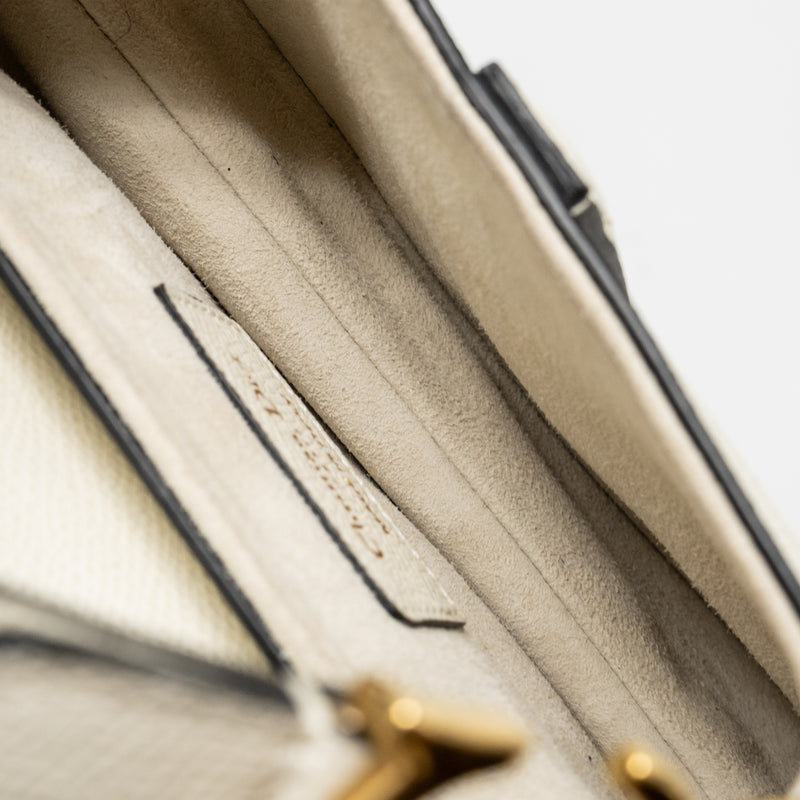 Dior Mini Saddle Bag calfskin white GHW