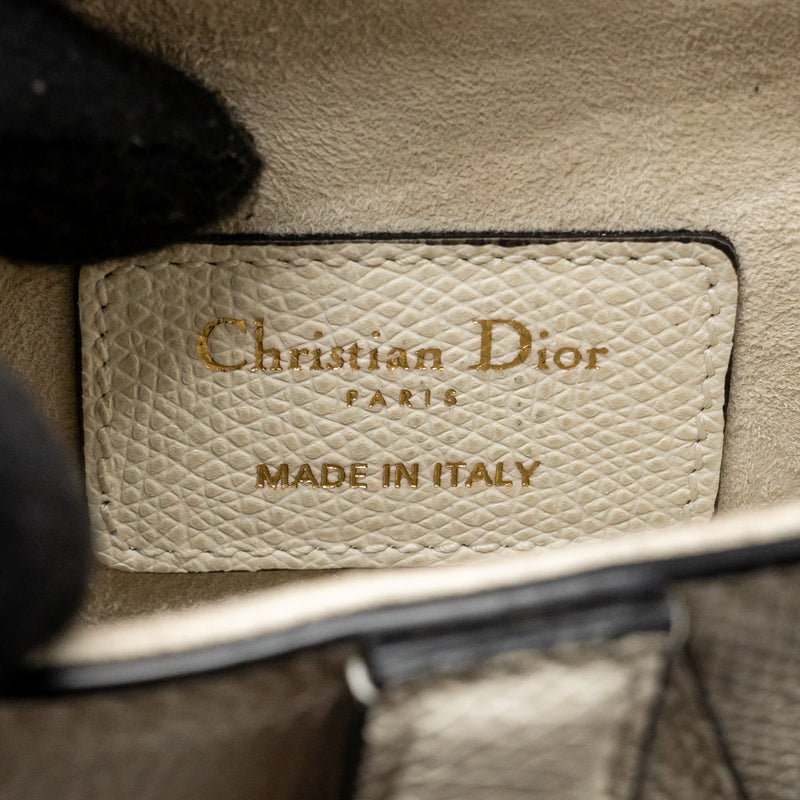 Dior Mini Saddle Bag calfskin white GHW