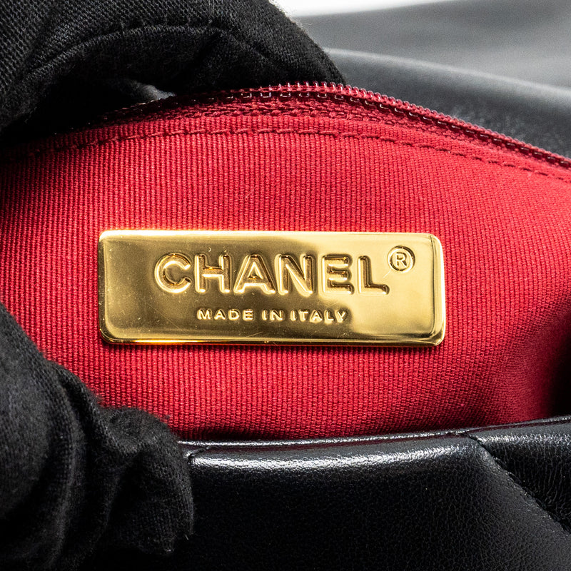 Chanel Small 19 Bag Lambskin Black Multicolour Hardware (Microchip)