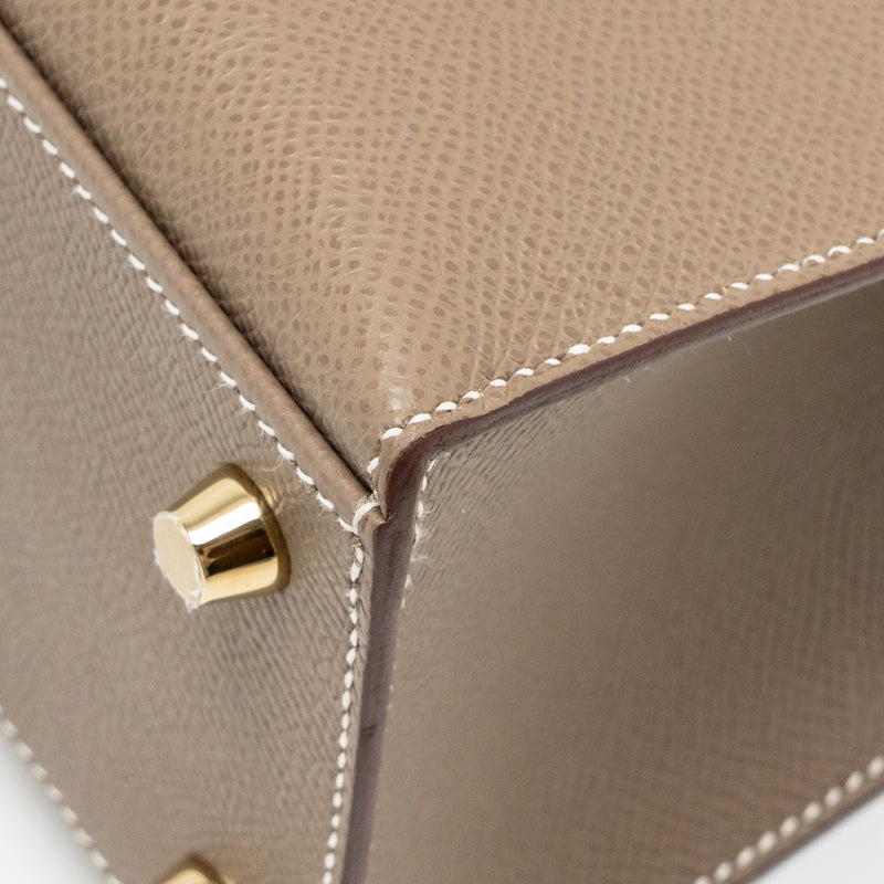 Hermes Kelly 25 Epsom Etoupe GHW Stamp W