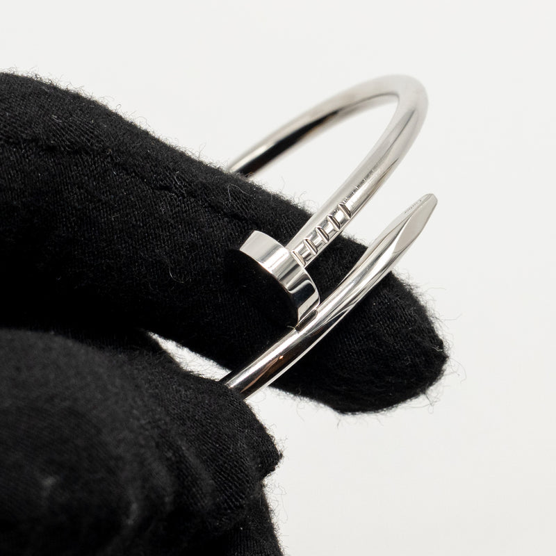 Cartier size 17 Juste un Clou bracelet Classic model white gold