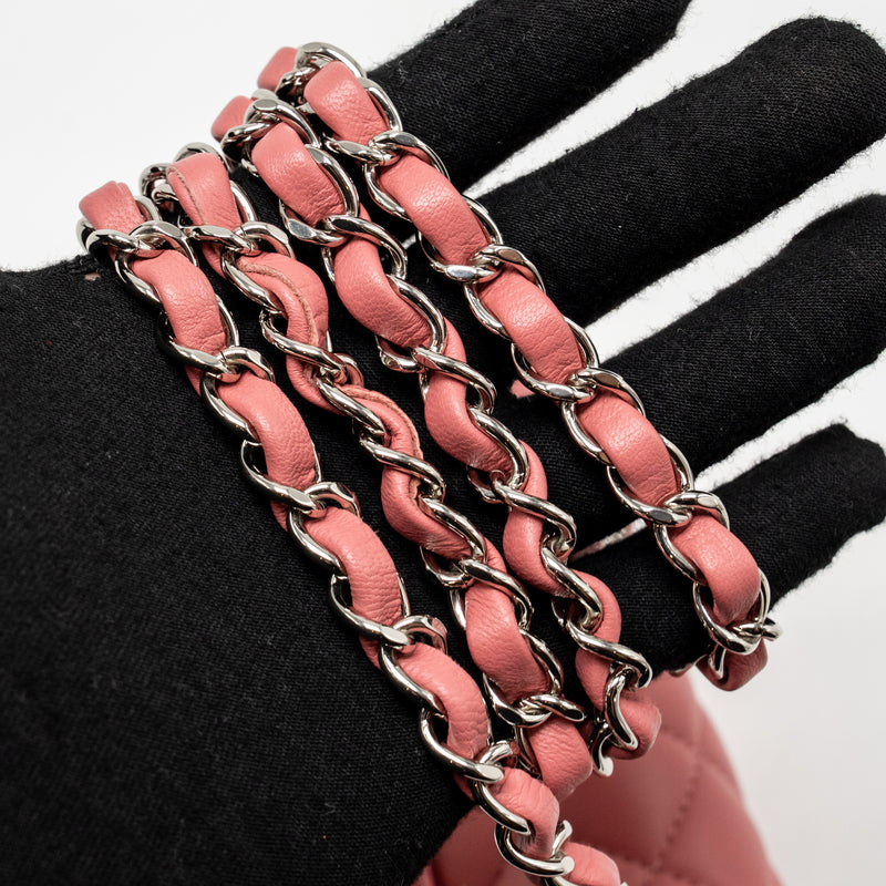 Chanel Mini Rectangular flap bag lambskin pink SHW