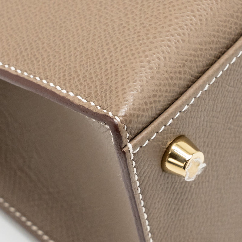 Hermes Kelly 25 Epsom Etoupe GHW Stamp W