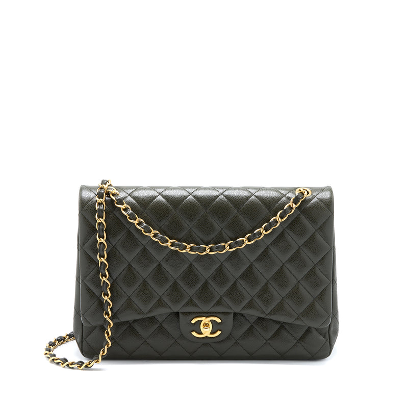 Chanel Quilted Maxi Classic Double Flap Bag of Black Caviar Leather with  Gold Hardware, Handbags and Accessories Online, Ecommerce Retail