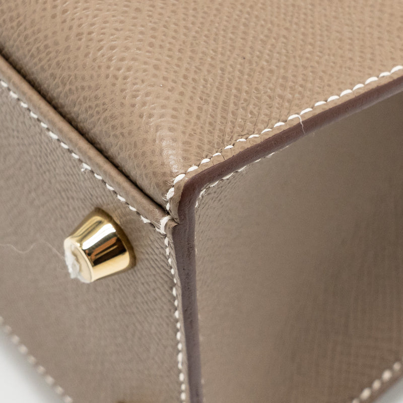 Hermes Kelly 25 Epsom Etoupe GHW Stamp W