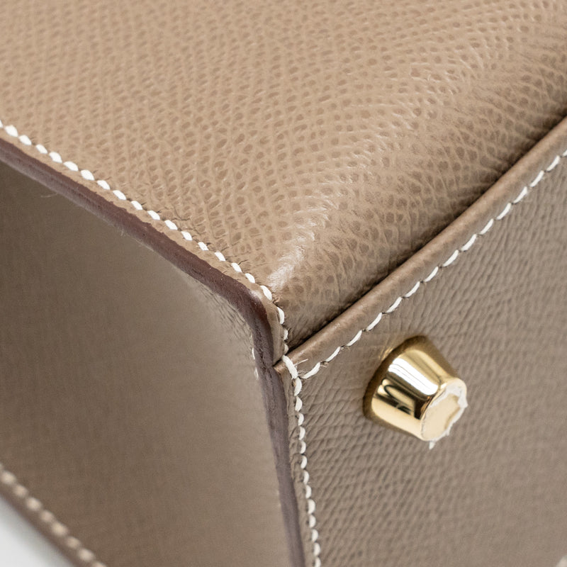 Hermes Kelly 25 Epsom Etoupe GHW Stamp W