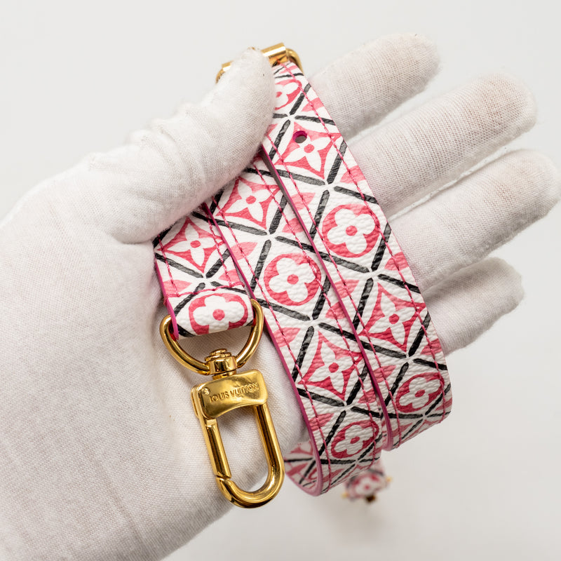 Louis Vuitton By the Pool Speedy Bandouliere 25 Giant Monogram Canvas Pink/White GHW