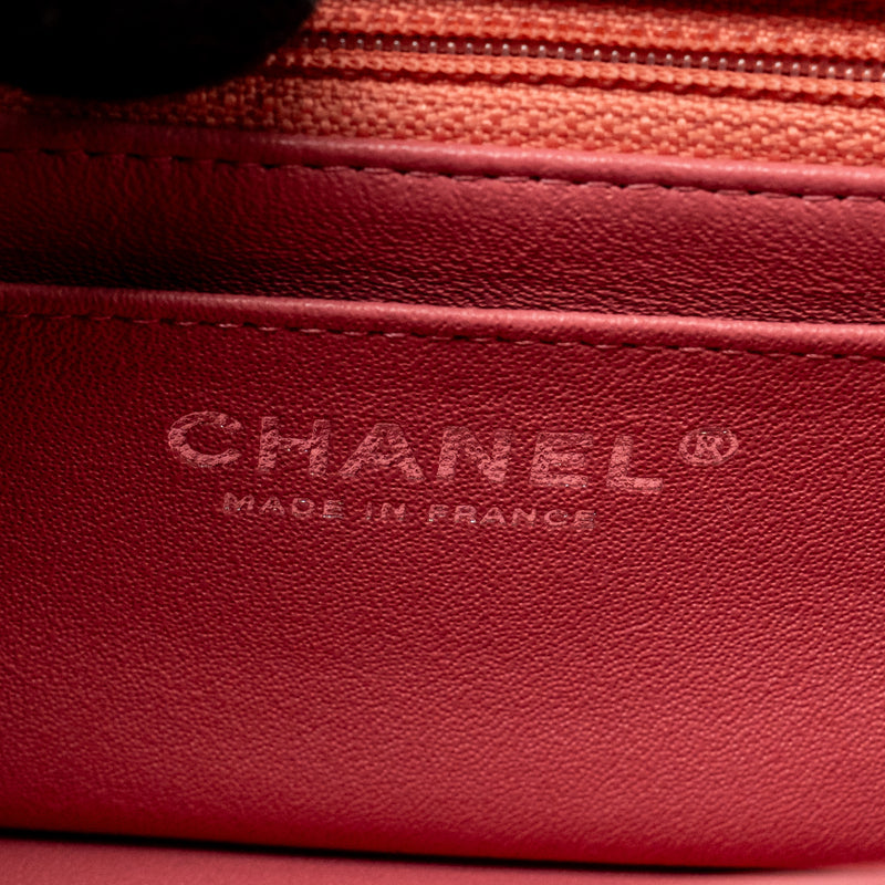 Chanel Mini Rectangular flap bag lambskin pink SHW