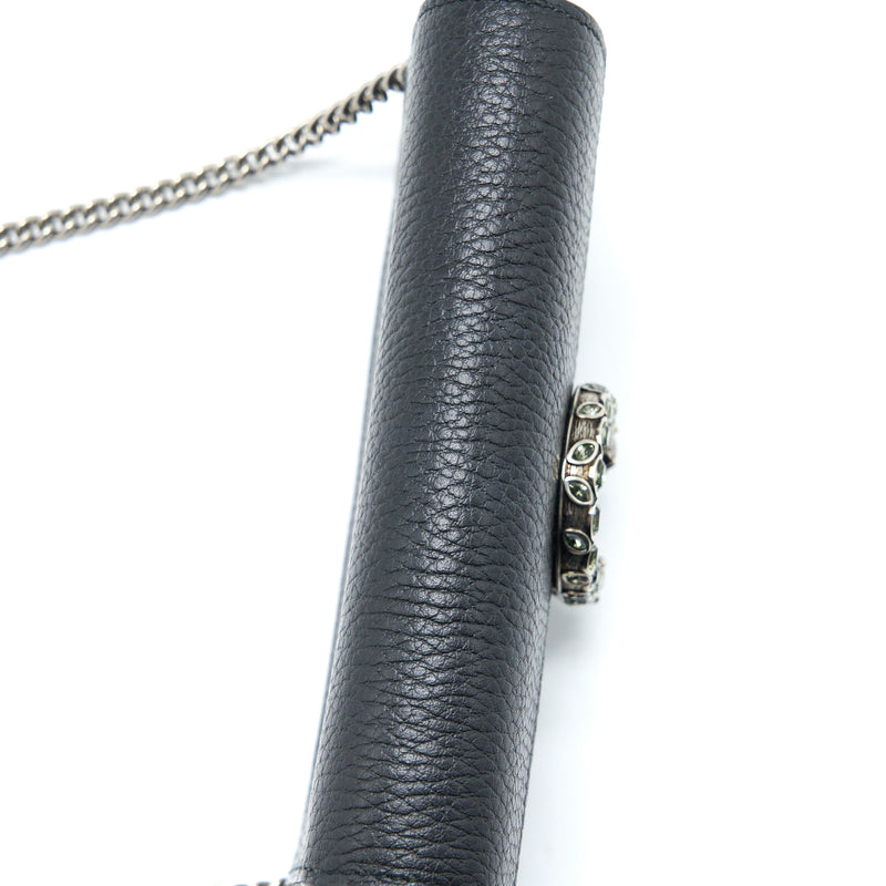 Gucci Dionysus Super Mini Bag Silver in Leather with Ruthenium