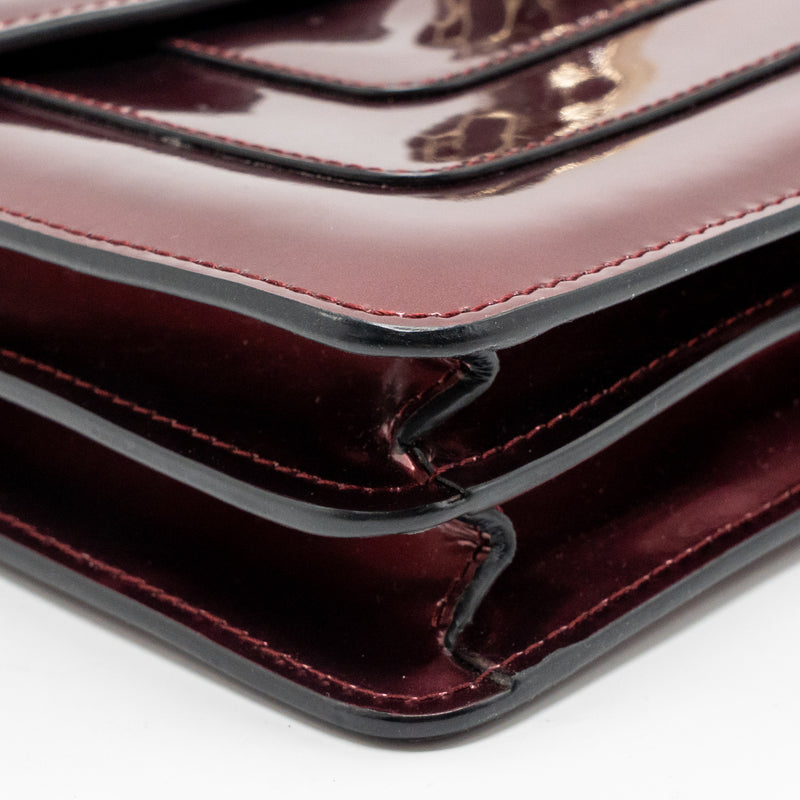 Bvlgari Serpenti Forever Bag patent calfskin dark pink LGHW