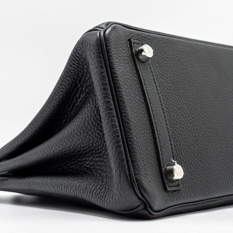 Hermes birkin 25 Togo black SHW stamp C