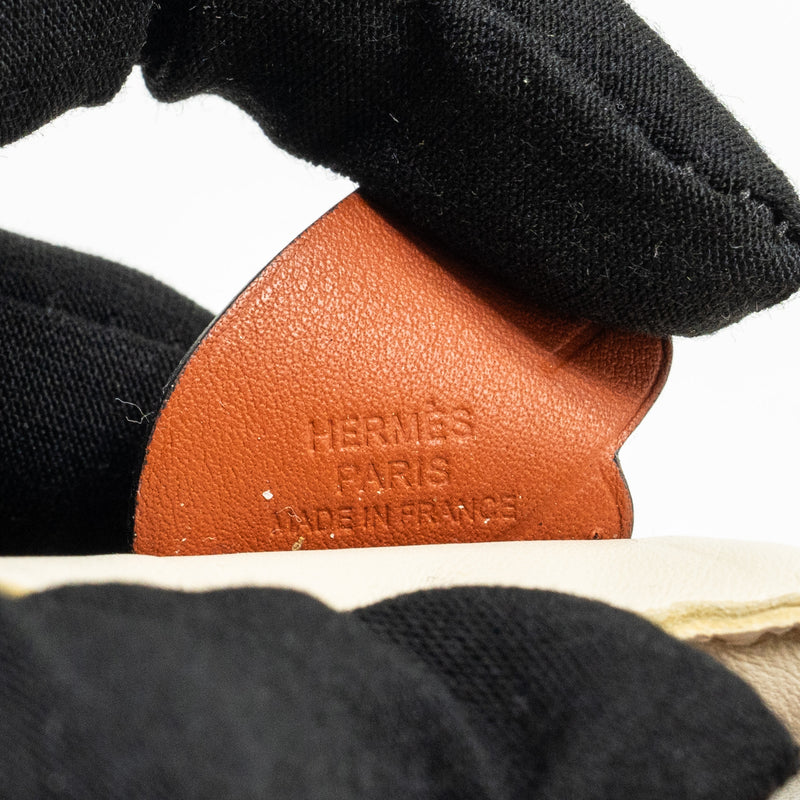 Hermes rodeo pegase pm bag charm craie / jaune de Naples / Cuivre stamp B