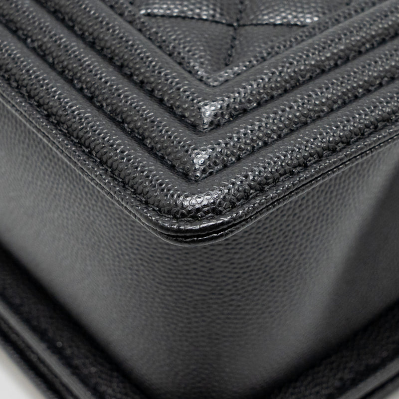 CHANEL Medium Classic Boy Bag Caviar Black GHW