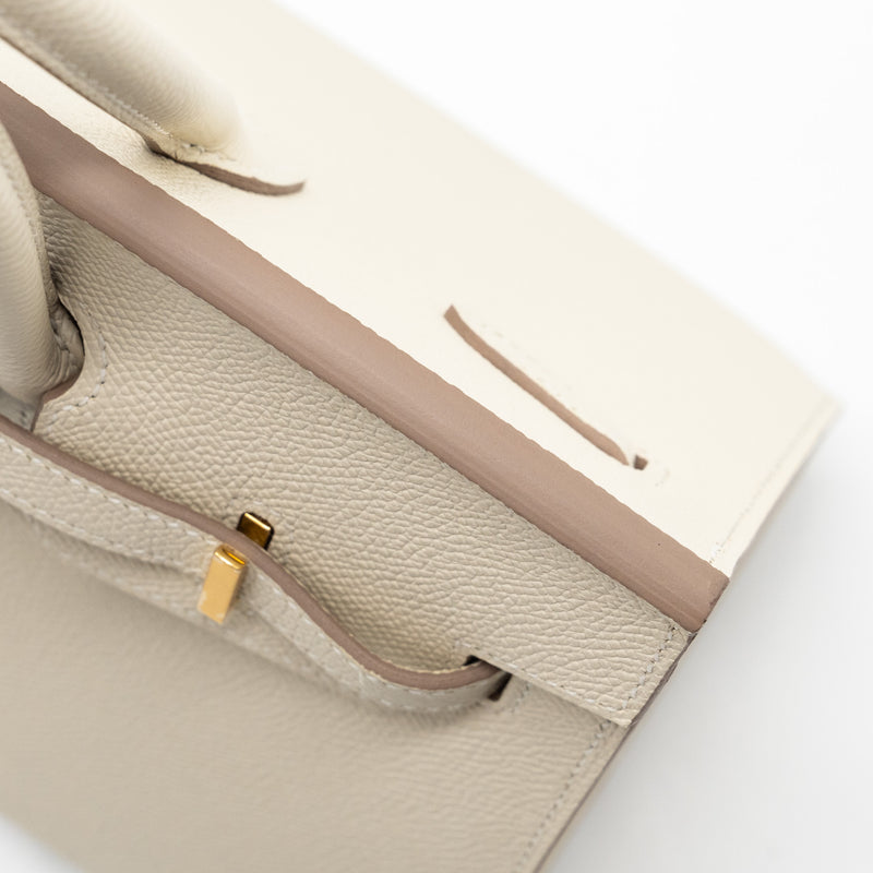 Hermes Birkin 25 Epsom Craie GHW Stamp U