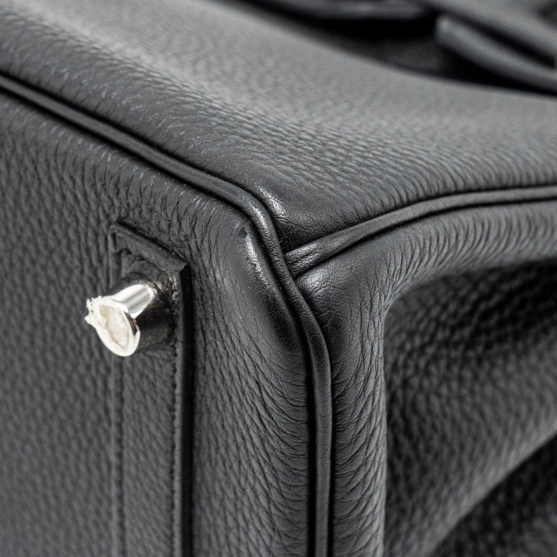 Hermes birkin 25 Togo black SHW stamp C