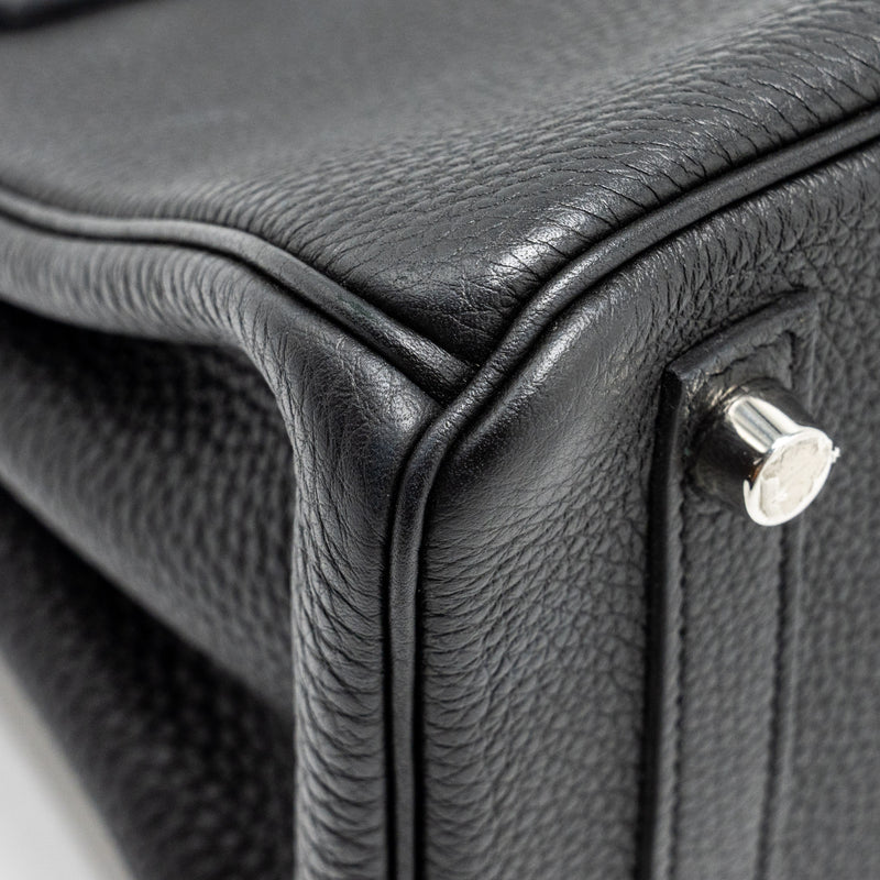 Hermes birkin 25 Togo black SHW stamp C