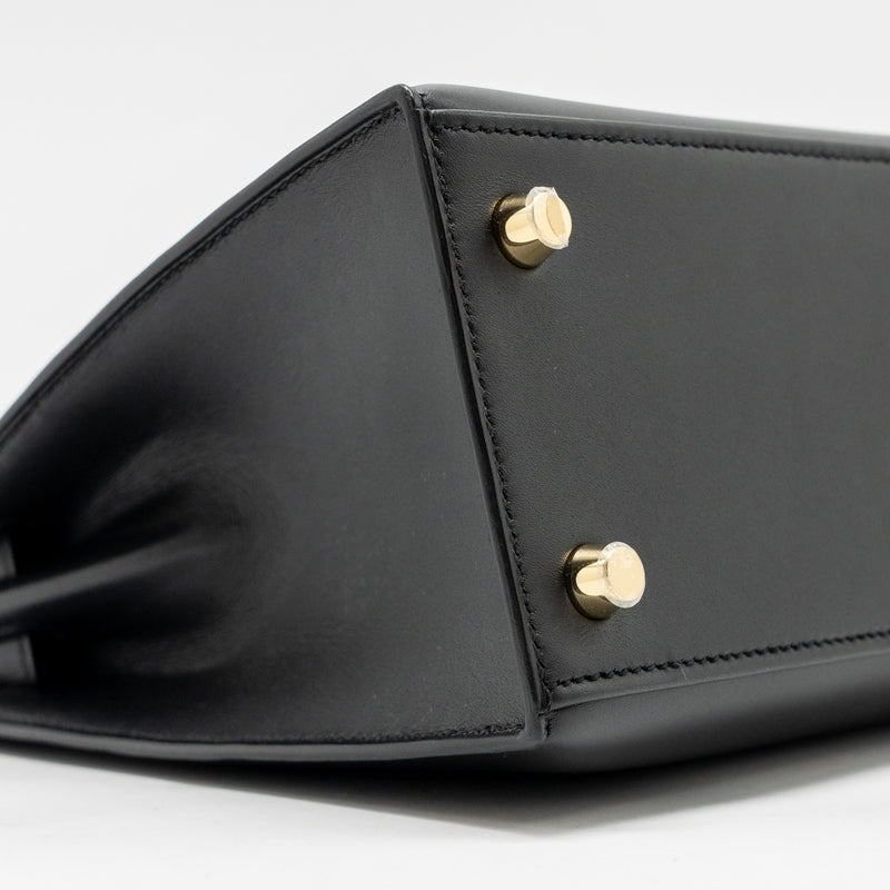 Hermes Kelly 25 Sombrero Black GHW Stamp C