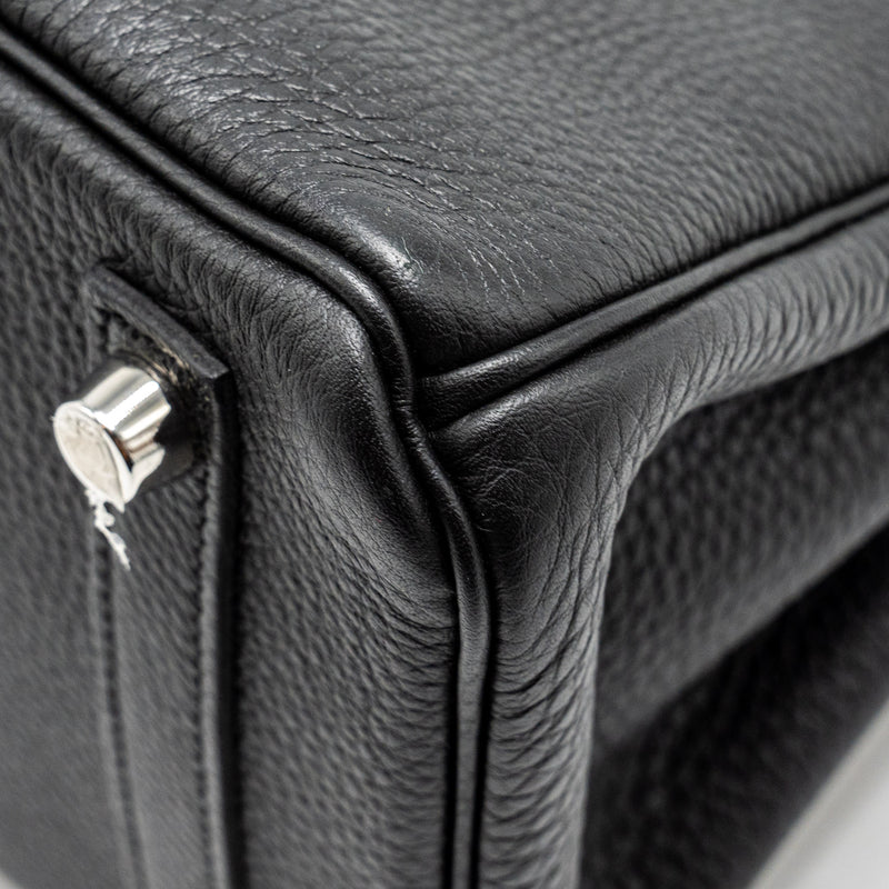 Hermes birkin 25 Togo black SHW stamp C