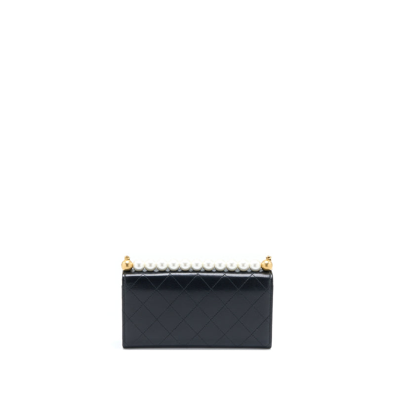 Chanel Black Quilted Caviar WOC Wallet On Chain Gold Hardware