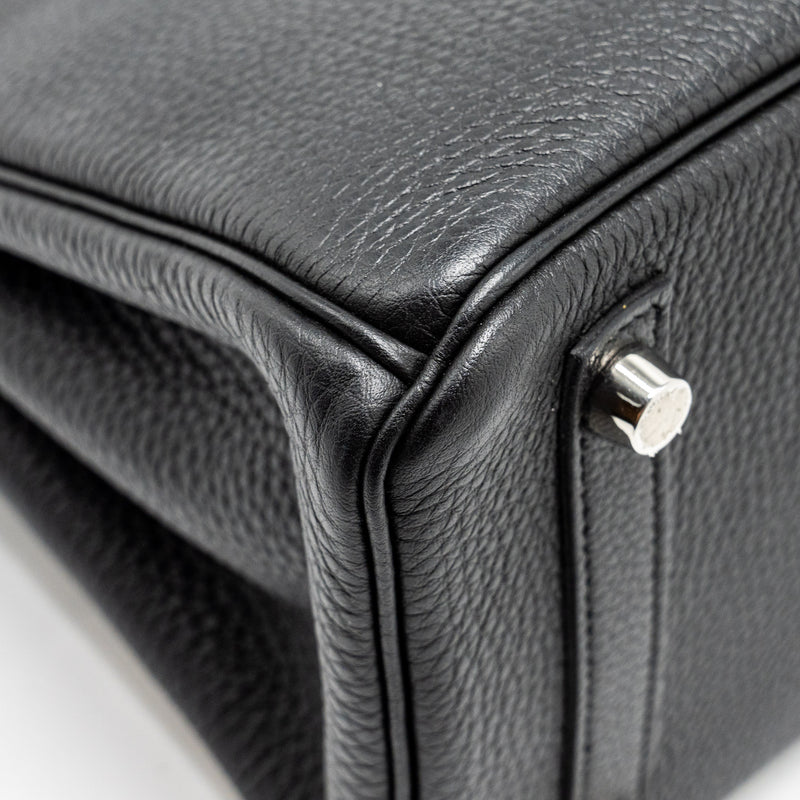 Hermes birkin 25 Togo black SHW stamp C